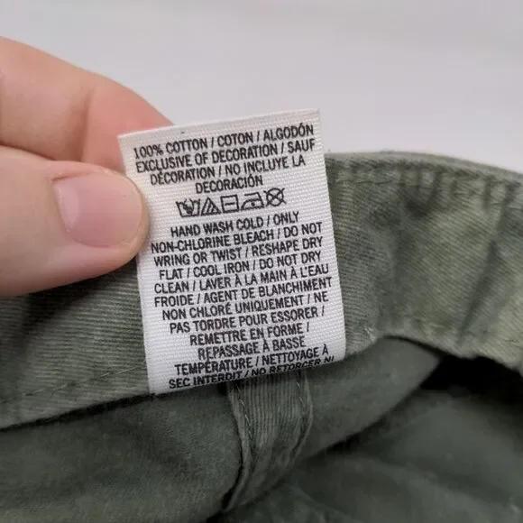 PINK Victoria's Secret Slideback Hat Green One Size Adjustable 6 Panel Cotton - Picture 9 of 9